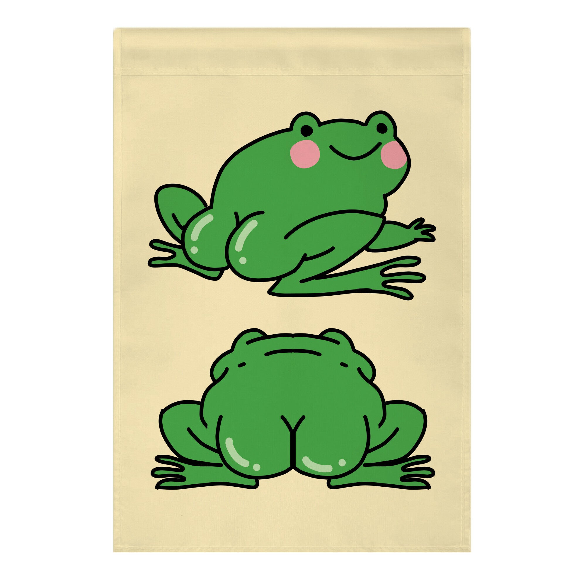 Frog Butt Garden Flag